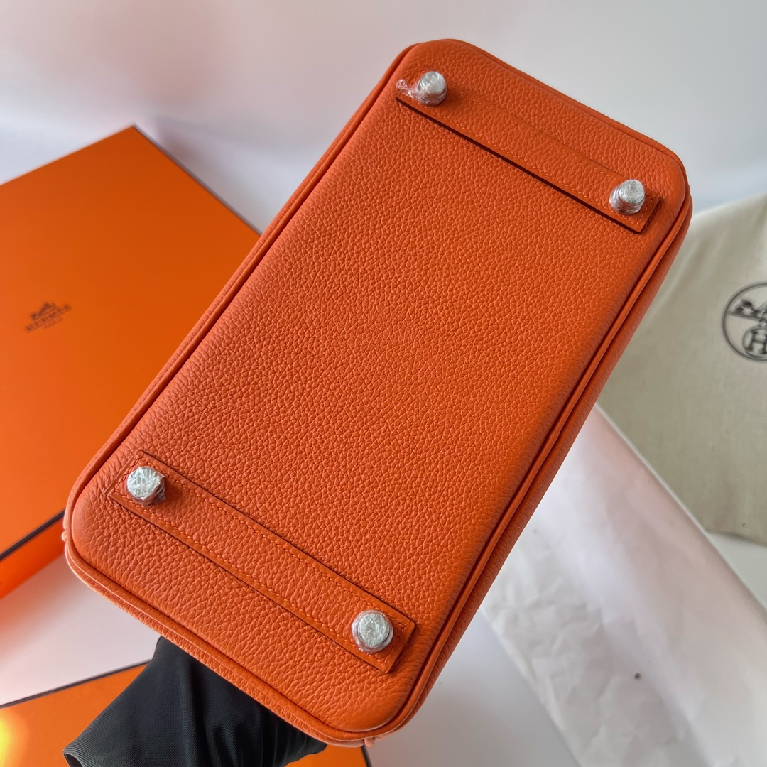 에르메스 버킨백25 오렌지 은장 토고가죽